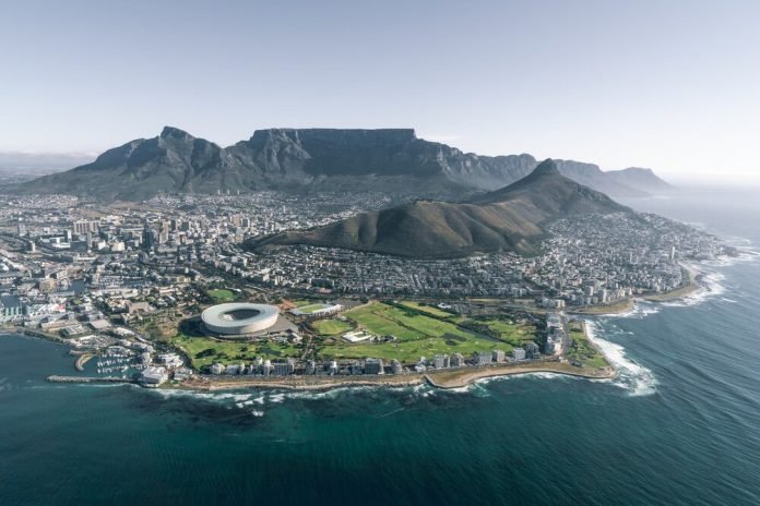 cape town bird eyes view A view of cape town from above
