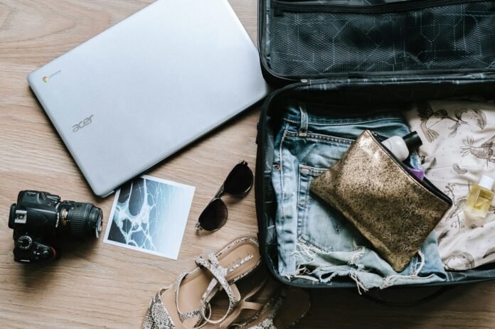 someone packing a bag ready for safari