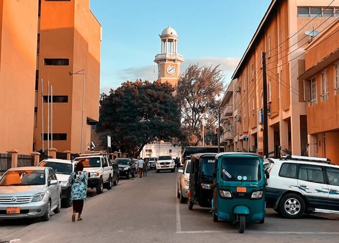 People going about their business in Dodoma Tanzania