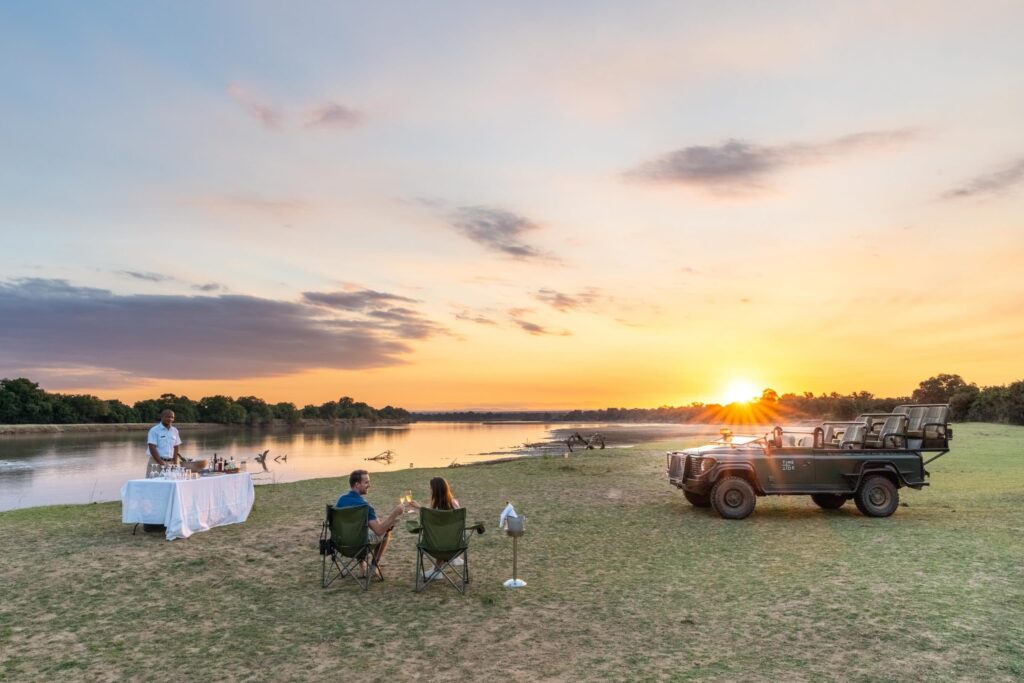 A sundowner in South Luangwa National Park