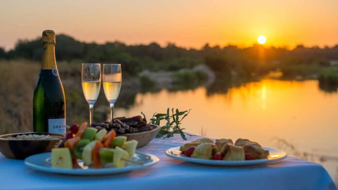 safari sundowner A safari sundowner at sunset