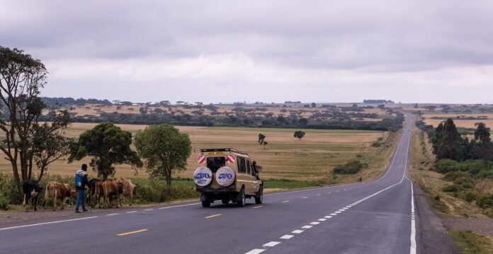 safari vehicle heading to mara A safari vehicle heading to Masai Mara from Nairobi